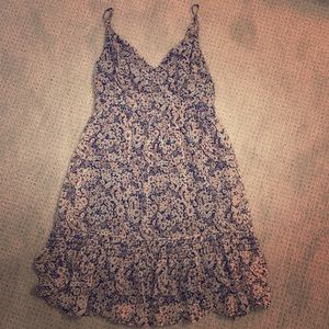 Pink and blue flower dress